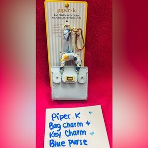 Piper K Blue Key & Card Holder